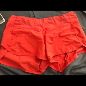 Orange LuluLemon Shorts